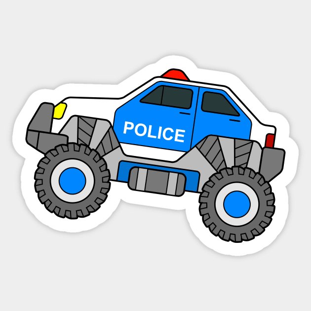 Police Monster Truck Cop Car Sticker by samshirts